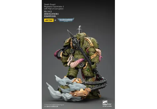 Figurka Warhammer 40k 1/18 - Death Guard Blightlord Terminator 2 with Flail of Corruption- Zdjęcie 7