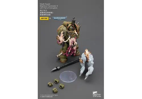 Figurka Warhammer 40k 1/18 - Death Guard Blightlord Terminator 2 with Flail of Corruption- Zdjęcie 11