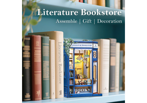 Drewniany model do sklejania Book Nook - Literature Bookstore- Zdjęcie 3
