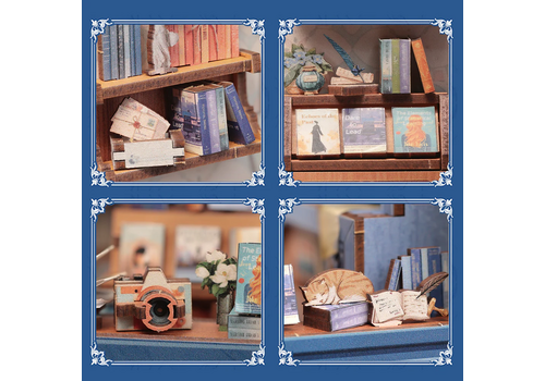 Drewniany model do sklejania Book Nook - Literature Bookstore- Zdjęcie 5