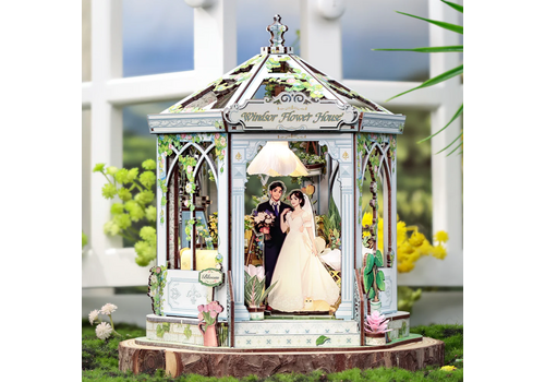 Drewniany model do sklejania Miniature House - Windsor Flower House- Zdjęcie 2