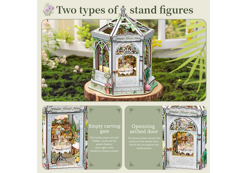 Drewniany model do sklejania Miniature House - Windsor Flower House- Zdjęcie 4