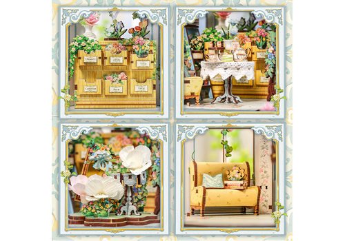Drewniany model do sklejania Miniature House - Windsor Flower House- Zdjęcie 5