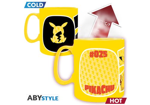 Duży kubek zmieniający kolor Pokemon - Pikachu #025 (460 ml)- Zdjęcie 2
