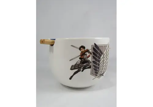 Zestaw do Ramen Attack on Titan - Levi, Eren & Mikasa with Scout Symbol (473 ml)- Zdjęcie 3