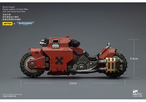 Model pojazdu Warhammer 40k 1/18 - Blood Angels Raider-pattern Combat Bike with twin-linked bolt rifles- Zdjęcie 12