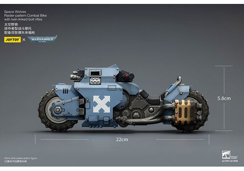 Model pojazdu Warhammer 40k 1/18 - Space Wolves Raider-pattern Combat Bike with twin-linked bolt rifles- Zdjęcie 12