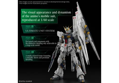 Model figurki GUNDAM PG 1/60 - RX-93 Nu Gundam- Zdjęcie 2