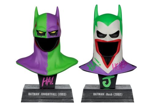Zestaw 2 Mini Replik DC Direct (Batman: Knightfall & Hush) 1/3 - Maska Batmana (Jokerized) (Gold Label)- Zdjęcie 3