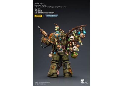 Figurka Warhammer 40k 1/18 - Death Guard Biologus Putrifier with Injector Pistol and Hyper Blight Grenades- Zdjęcie 5