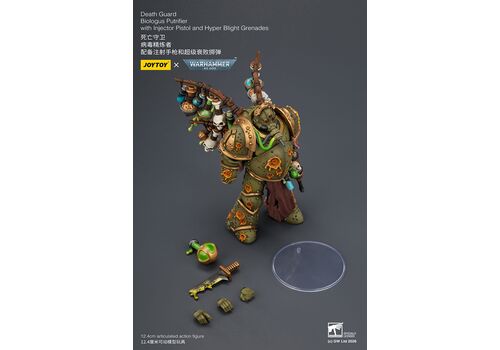 Figurka Warhammer 40k 1/18 - Death Guard Biologus Putrifier with Injector Pistol and Hyper Blight Grenades- Zdjęcie 11