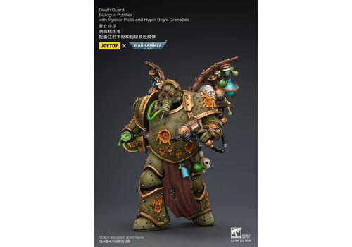Figurka Warhammer 40k 1/18 - Death Guard Biologus Putrifier with Injector Pistol and Hyper Blight Grenades- Zdjęcie 7