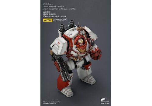 Figurka Warhammer Herezja Horusa 1/18 - White Scars Contemptor Dreadnought with Melta Cannon and Gravis power fist- Zdjęcie 11