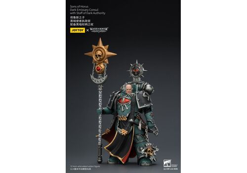 Figurka Warhammer Herezja Horusa 1/18 - Sons of Horus Dark Emissary Consul with Staff of Dark Authority- Zdjęcie 3
