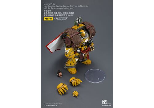 Figurka Warhammer Herezja Horusa 1/18 - Imperial Fists Lord Castellan Evander Garrius, The Tyrant of Cthonia- Zdjęcie 11