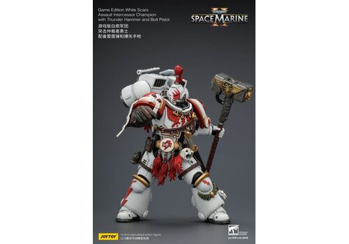 Figurka Warhammer 40k: Space Marine 2 1/18 - Game Edition White Scars Assault Intercessor Champion- Zdjęcie 6