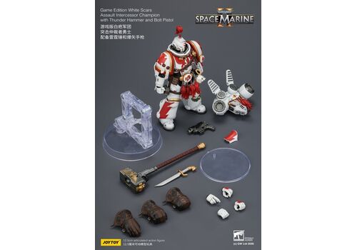 Figurka Warhammer 40k: Space Marine 2 1/18 - Game Edition White Scars Assault Intercessor Champion- Zdjęcie 10