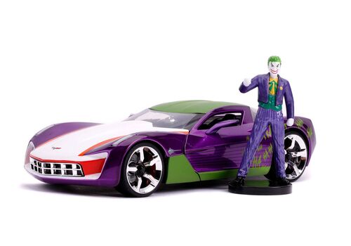 Model samochodu DC Comics Diecast 1/24 2009 Chevy Corvette Stingray (Wraz z figurką Joker)