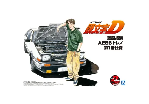 Model do sklejenia Initial D 1/24 - Takumi Fujiwara AE86 Trueno Vol.1 Ver.- Zdjęcie 3