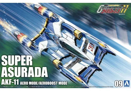 Model do sklejenia Cyber Formula 1/24 - Super Asurada AKF-11 Aero Mode/Aero Boost Mode- Zdjęcie 3