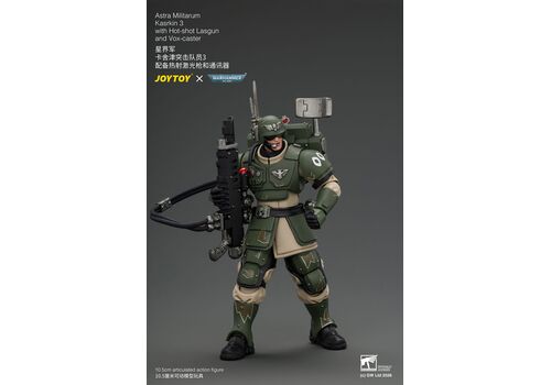 Figurka Warhammer 40k 1/18 - Astra Militarum Kasrkin 3 with Hot-shot Lasgun and Vox-caster- Zdjęcie 6