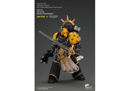 Figurka Warhammer Herezja Horusa 1/18 - Imperial Fists Champion Consul- Zdjęcie 6