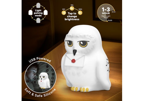 Lampka silikonowa Harry Potter SquishyGlo - Hedwiga- Zdjęcie 7