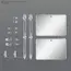 Podstawki dla figurek Gunpla 1/144 - Action Base 7 Mirror Stickers Set (przezroczyste)- Zdjęcie 2