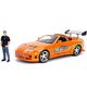 Model samochodu Fast & Furious / Szybcy i wściekli 1/24 - Toyota Supra 1995 (wraz z figurką Brian O'Conner)