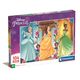 Puzzle Disney Princess Super - Kopciuszek, Bella i Tiana (104 elementy)